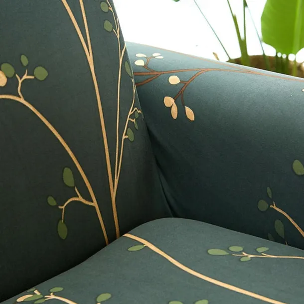 Stretch Sofa Cover Slipcover Elastic Sectional Couch Armchair Loveseat 4 or 3 seater L shaped Sofa Furniture Protector Anti-Slip Cover Soft Washable(1 Free Cushion Cover)