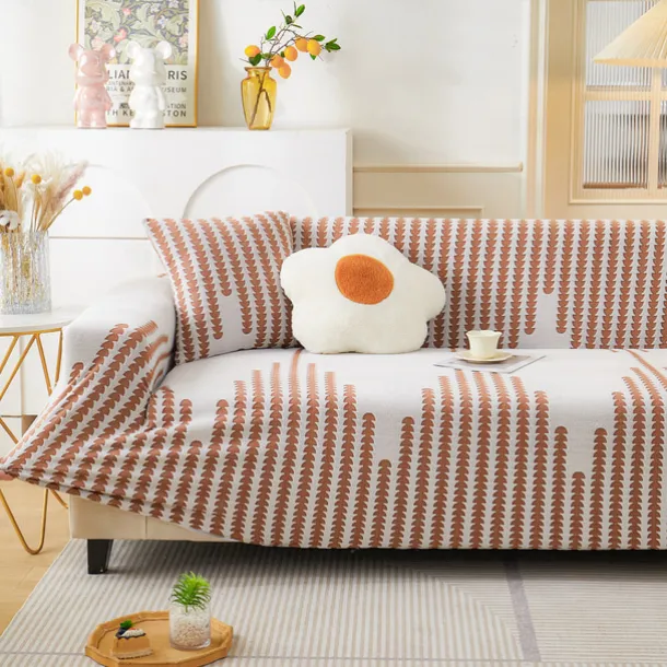 Stretch Sofa Cover Sofa Slipcovers Soft Durable Couch Cover 1 Piece Spandex Jacquard Velvet Washable Furniture Protector fit Armchair Seat/Loveseat/Sofa/XL Sofa