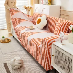 Stretch Sofa Cover Sofa Slipcovers Soft Durable Couch Cover 1 Piece Spandex Jacquard Velvet Washable Furniture Protector fit Armchair Seat/Loveseat/Sofa/XL Sofa