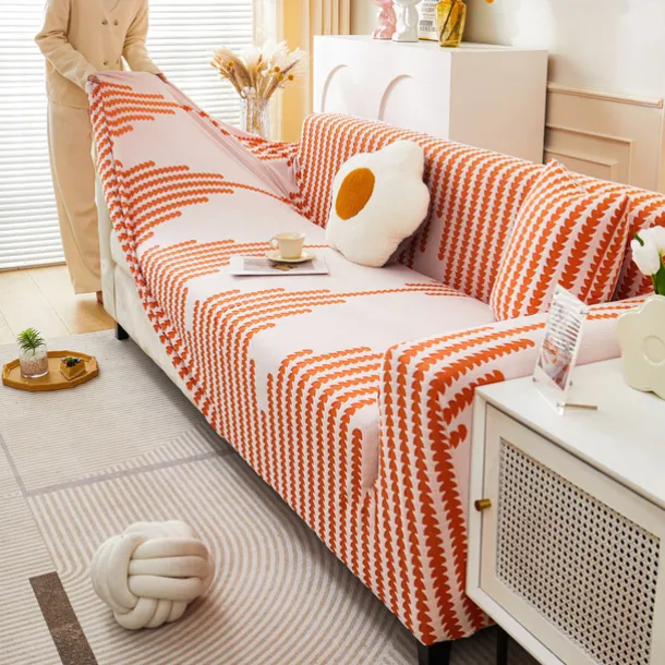 Stretch Sofa Cover Sofa Slipcovers Soft Durable Couch Cover 1 Piece Spandex Jacquard Velvet Washable Furniture Protector fit Armchair Seat/Loveseat/Sofa/XL Sofa