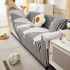 Stretch Sofa Cover Sofa Slipcovers Soft Durable Couch Cover 1 Piece Spandex Jacquard Velvet Washable Furniture Protector fit Armchair Seat/Loveseat/Sofa/XL Sofa