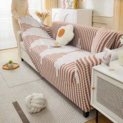 Stretch Sofa Cover Sofa Slipcovers Soft Durable Couch Cover 1 Piece Spandex Jacquard Velvet Washable Furniture Protector fit Armchair Seat/Loveseat/Sofa/XL Sofa