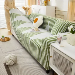 Stretch Sofa Cover Sofa Slipcovers Soft Durable Couch Cover 1 Piece Spandex Jacquard Velvet Washable Furniture Protector fit Armchair Seat/Loveseat/Sofa/XL Sofa