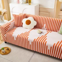 Stretch Sofa Cover Sofa Slipcovers Soft Durable Couch Cover 1 Piece Spandex Jacquard Velvet Washable Furniture Protector fit Armchair Seat/Loveseat/Sofa/XL Sofa