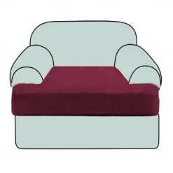 Stretch Sofa Seat Cover Couch T Seat Pad Cushion Slipcover Elastic Couch Armchair Loveseat 3 Seater Grey Plain Solid Soft Durable Washable