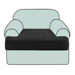 Stretch Sofa Seat Cover Couch T Seat Pad Cushion Slipcover Elastic Couch Armchair Loveseat 3 Seater Grey Plain Solid Soft Durable Washable