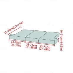 Stretch Sofa Seat Cover Couch T Seat Pad Cushion Slipcover Elastic Couch Armchair Loveseat 3 Seater Grey Plain Solid Soft Durable Washable