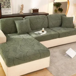 Stretch Sofa Seat Cushion Cover Slipcover Elastic Couch Armchair Loveseat 4 Or 3 Seater Grey Plain Solid Soft Durable Washable