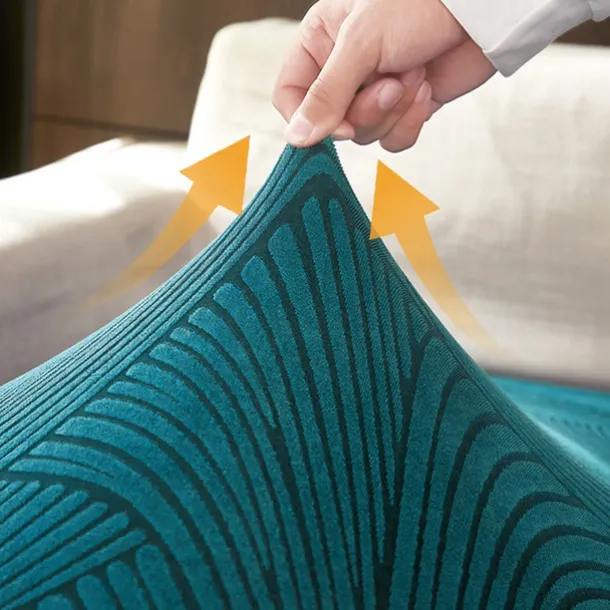 Stretch Sofa Seat Cushion Cover Slipcover Elastic Couch Armchair Loveseat 4 Or 3 Seater Grey Plain Solid Soft Durable Washable