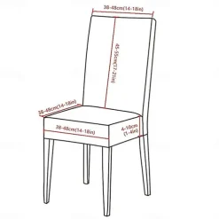 Stretch Spandex Dining Chair Cover 4 Pcs Set, Geometric Printed Stretch Chair Protector Cover Seat Slipcover with Elastic Band for Dining Room,Wedding, Ceremony, Banquet,Home Decor