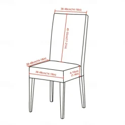 Stretch Spandex Dining Chair Cover 4/6 Pcs Set, Geometric Pattern High Back Dining Chair Cover Slipcover with Elastic Band for Dining Room,Wedding, Ceremony, Banquet,Home Decor