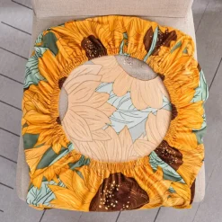 Stretch Spandex Dining Chair Cover 4/6 Pcs Set, Floral Printed Stretch High Back Dining Chair Cover Slipcover with Elastic Band for Dining Room,Wedding, Ceremony, Banquet,Home Decor