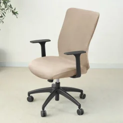 Stretch Velvet Office Chair Cover - Soft, Removable & Washable