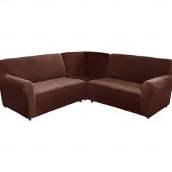 Stretch velvet 5-seater L-shaped sofa cover Solid color all-inclusive private seat pie corner L-shaped sofa cover