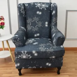 Stretch Wingback Chair Cover Wing Chair Slipcovers Spandex Fabric Wingback Armchair Covers with Seat Cushion Cover for Living Room Bedroom Decor