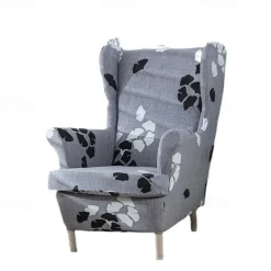 Stretch Wingback Chair Cover Wing Chair Slipcovers With Seat Cushion Cover Spandex Jacquard Wingback Armchair Covers