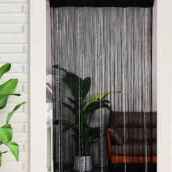 String Curtain Doorway Curtain Tassels Beaded Curatin, Boho Macrame Sliding Door Curtain Wedding Tapestry Decoration, Room Divider for Pergola Outdoor Patio W 1m x H 2m