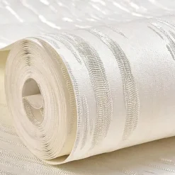 Stripe Wallpaper Wall Covering Sticker Film Peel and Stick Self Adhesive Embossed Non-woven Fabric Home Décor 300x53cm/118.11x20.87inch