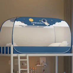 Student Dormitory Mosquito Nets Foldable Mosquito Net for Bunk Bed Mosquito Netting Increase Space Increase Density Gauze Mosquito Tent with Free Installation