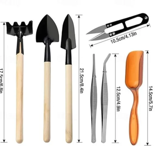 Succulent Tools, Mini Garden Tool Set, Transplanting Tools Set, Succulent Care kit for Succulent Miniature Gardening Plant, Multi, 12 Pcs
