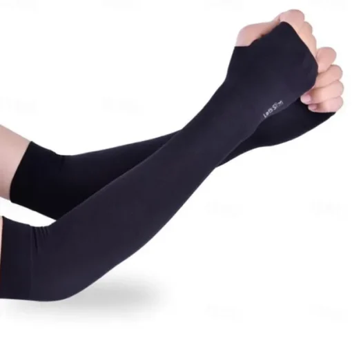 Summer Arm Sleeves Cooling Gloves Women Men Arm Warmers Sleeves Armwarmer UV Sun Protection Cotton Long Fingerless Gloves Arm Sleeves
