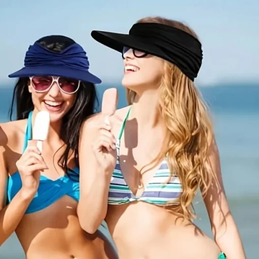 Summer Beach Sun Hat Women's Empty Top Hat 50+ Sun Sun Hat Ladies Outdoor Sports Hat