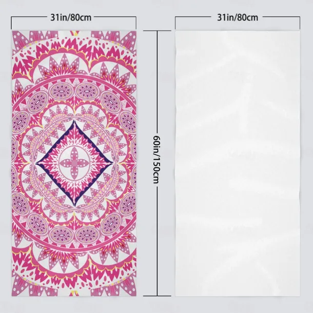 Summer Beach Towel Quick-Drying Tropical Bohemian Rainforest Sea Turtle Plant Towel Soft and Quick-Drying Beach Towel Super Absorbent Soft Microfiber Sand Pool Bath Outdoor Travel Towel