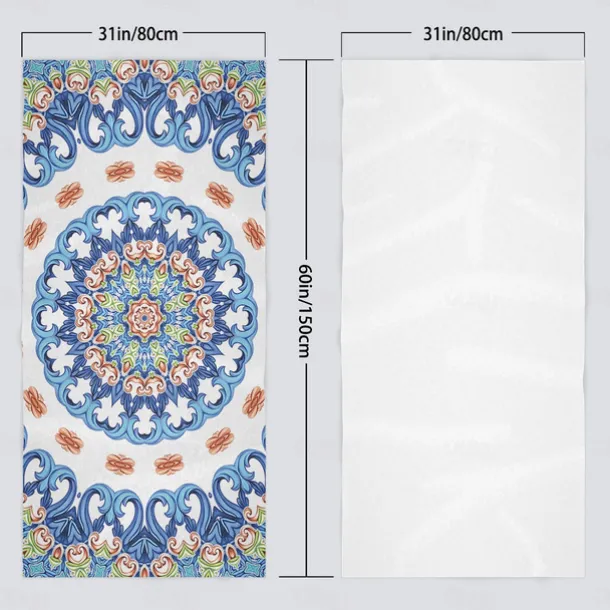 Summer Beach Towel Quick-Drying Tropical Bohemian Rainforest Sea Turtle Plant Towel Soft and Quick-Drying Beach Towel Super Absorbent Soft Microfiber Sand Pool Bath Outdoor Travel Towel