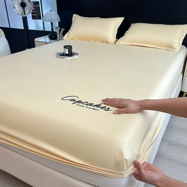 Summer Ice Cooling Bed Silky Comfy Fitted Sheet Cooling Sheets for Hot Sleeper Breathable Fitted Sheet Only Women, Men, Teens