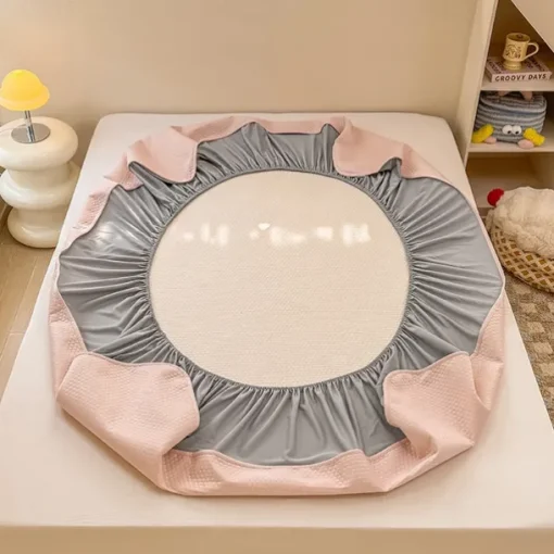 Summer Latex Ice Silk Cooler Bed Sheets Washable Soft Bed Cover Pillow Case