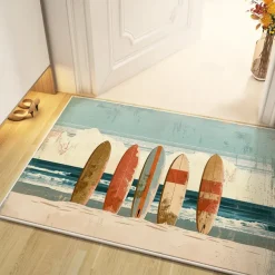 Summer Sufer Board Area Rug Kitchen Mat Non-Slip Oil Proof Floor Mat Livingroom Rug Indoor Outdoor Mat Bedroom Decor Bathroom Mat Entrance Rug Door Mat