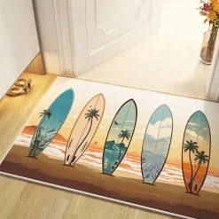 Summer Sufer Board Area Rug Kitchen Mat Non-Slip Oil Proof Floor Mat Livingroom Rug Indoor Outdoor Mat Bedroom Decor Bathroom Mat Entrance Rug Door Mat