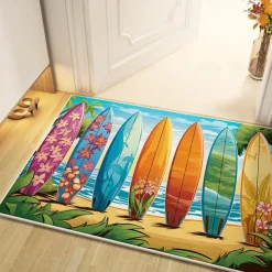 Summer Sufer Board Area Rug Kitchen Mat Non-Slip Oil Proof Floor Mat Livingroom Rug Indoor Outdoor Mat Bedroom Decor Bathroom Mat Entrance Rug Door Mat