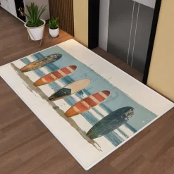Summer Sufer Board Area Rug Kitchen Mat Non-Slip Oil Proof Floor Mat Livingroom Rug Indoor Outdoor Mat Bedroom Decor Bathroom Mat Entrance Rug Door Mat