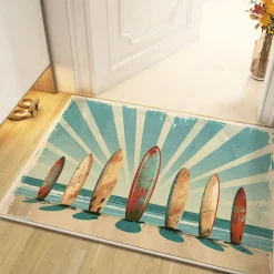 Summer Sufer Board Area Rug Kitchen Mat Non-Slip Oil Proof Floor Mat Livingroom Rug Indoor Outdoor Mat Bedroom Decor Bathroom Mat Entrance Rug Door Mat