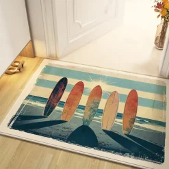 Summer Sufer Board Area Rug Kitchen Mat Non-Slip Oil Proof Floor Mat Livingroom Rug Indoor Outdoor Mat Bedroom Decor Bathroom Mat Entrance Rug Door Mat
