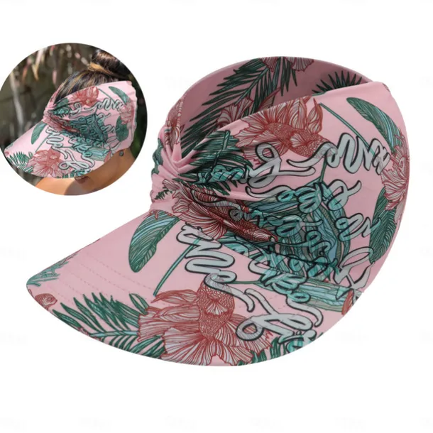 Sun Visor Hats for Women with Large Brim Foldable Visor Cap Beach Hat Sun Protection UPF 50+ Designed for Outdoor Sports Beach Volleyball, Golf, Baseball, Tennis, Badminton, Running