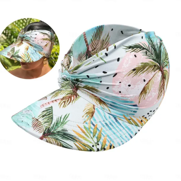 Sun Visor Hats for Women with Large Brim Foldable Visor Cap Beach Hat Sun Protection UPF 50+ Designed for Outdoor Sports Beach Volleyball, Golf, Baseball, Tennis, Badminton, Running