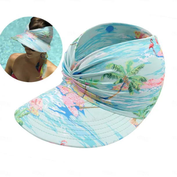 Sun Visor Hats for Women with Large Brim Foldable Visor Cap Beach Hat Sun Protection UPF 50+ Designed for Outdoor Sports Beach Volleyball, Golf, Baseball, Tennis, Badminton, Running