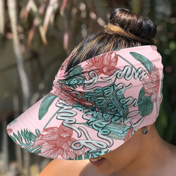 Sun Visor Hats for Women with Large Brim Foldable Visor Cap Beach Hat Sun Protection UPF 50+ Designed for Outdoor Sports Beach Volleyball, Golf, Baseball, Tennis, Badminton, Running