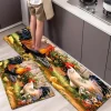 Sunflower Farmhouse Kitchen Rugs Anti Slip Door Mats for Kitchen Floor Kitchen Rugs and Mats Non Skid Waterproof Kitchen Runner Comfort Standing Mat