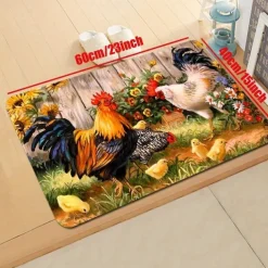 Sunflower Farmhouse Kitchen Rugs Anti Slip Door Mats for Kitchen Floor Kitchen Rugs and Mats Non Skid Waterproof Kitchen Runner Comfort Standing Mat