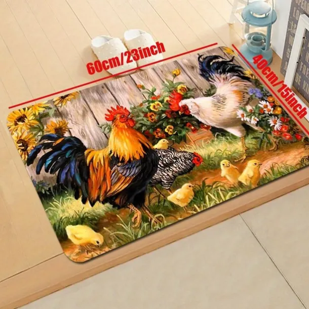 Sunflower Farmhouse Kitchen Rugs Anti Slip Door Mats for Kitchen Floor Kitchen Rugs and Mats Non Skid Waterproof Kitchen Runner Comfort Standing Mat