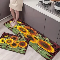 Sunflowers Area Rug Kitchen Mat Non-Slip Oil Proof Floor Mat Livingroom Rug Indoor Outdoor Mat Bedroom Decor Bathroom Mat Entrance Rug Door Mat