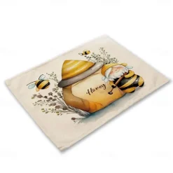 Sunflowers Placemats Heat Resistant Farmhouse Table Place Mat Stain Resistant Placemat, Placemat for Wedding Kitchen Dining Table Decoration Indoor Outdoor
