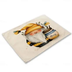 Sunflowers Placemats Heat Resistant Farmhouse Table Place Mat Stain Resistant Placemat, Placemat for Wedding Kitchen Dining Table Decoration Indoor Outdoor