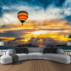 Sunlight Beach View Hanging Tapestry Wall Art Large Tapestry Mural Decor Photograph Backdrop Blanket Curtain Home Bedroom Living Room Decoration