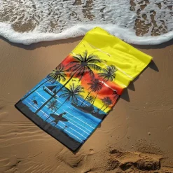 Sunshine and Beach Beach Towel Premium Quality Ultra Soft Absorbent Lightweight Durable Quick Drying Vibrant Design Perfect for Beach Pool Sunbathing Travel Summer Accessory Comfortable and Stylish