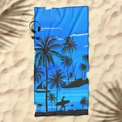 Sunshine and Beach Beach Towel Premium Quality Ultra Soft Absorbent Lightweight Durable Quick Drying Vibrant Design Perfect for Beach Pool Sunbathing Travel Summer Accessory Comfortable and Stylish