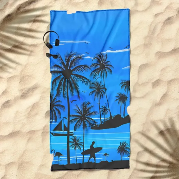Sunshine and Beach Beach Towel Premium Quality Ultra Soft Absorbent Lightweight Durable Quick Drying Vibrant Design Perfect for Beach Pool Sunbathing Travel Summer Accessory Comfortable and Stylish